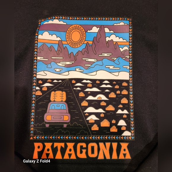 Patagonia Summit Road Navy Blue Hoodie Sweater Mens Small - Picture 3 of 4